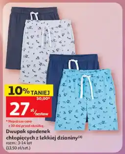 Auchan Dwupak spodenek chłopięcych z lekkiej dzianiny Inextenso oferta