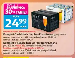 Auchan Komplet 6 szklanek do piwa Pure Krosno oferta