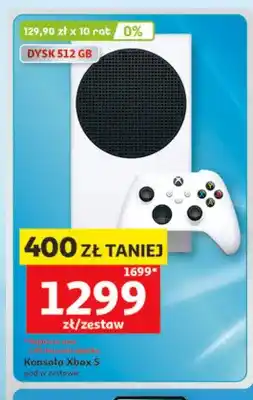 Auchan Konsola Xbox S pad w zestawie dysk 512 GB oferta