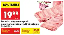 Biedronka Żeberka wieprzowe paski pakowane próżniowo Kraina Mięs oferta