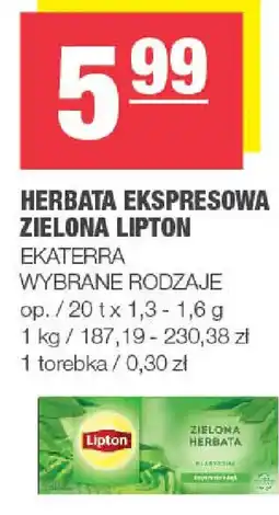 EuroSPAR Lipton Herbata ekspresowa zielona oferta