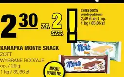 EuroSPAR Zott Kanapka Monte Snack oferta