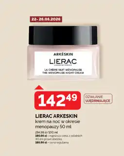 Ziko Dermo LIERAC ARKESKIN krem na noc w okresie menopauzy oferta