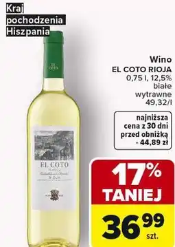 Carrefour Wino EL COTO RIOJA oferta