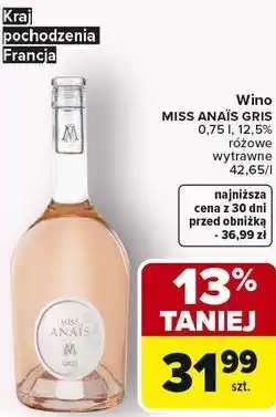 Carrefour Wino MISS ANAÏS GRIS oferta