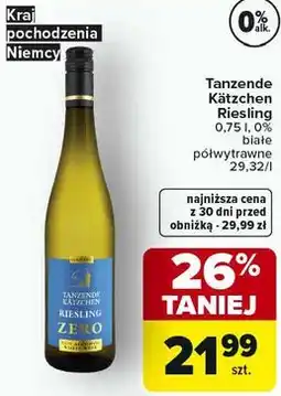 Carrefour Tanzende Kätzchen Riesling oferta