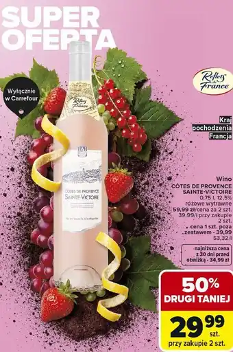 Carrefour Wino CÔTES DE PROVENCE SAINTE-VICTOIRE oferta