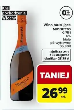Carrefour Wino musujące BONS MOMENTS 0,75 l, 0%, białe oferta