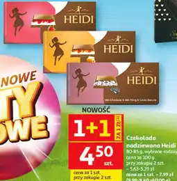Auchan Czekolada nadziewana Heidi 80-85 g, wybrane rodzaje oferta