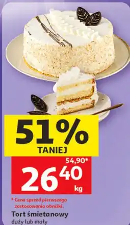 Auchan Tort śmietanowy duży lub mały oferta