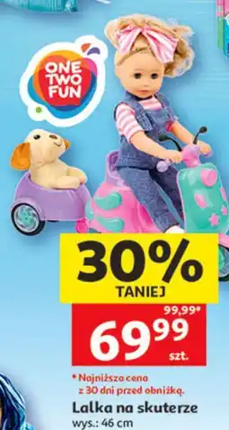 Auchan Lalka na skuterze One Two Fun oferta