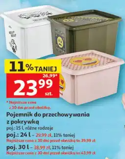 Auchan Pojemnik do przechowywania z pokrywką, poj.: 15 l, różne rodzaje oferta