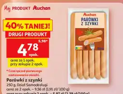 Auchan Parówki z szynki oferta