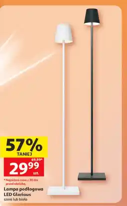Auchan Lampa podłogowa LED Glorious szara lub biała oferta