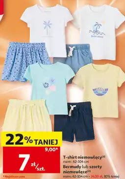 Auchan T-shirt niemowlęcy, Bermudy lub szorty niemowlęce oferta