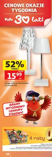 Auchan Lampa stołowa LED Glorious lub Cristal XXL oferta