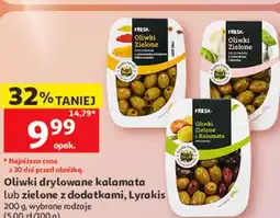Auchan Oliwki drylowane kalamata lub zielone z dodatkami, Lyrakis oferta