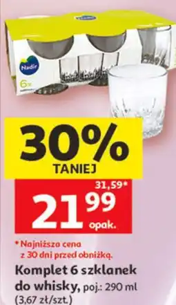 Auchan Komplet 6 szklanek do whisky oferta