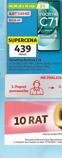 Auchan Smartfon Realme C71 oferta