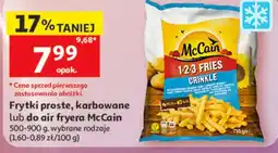 Auchan Frytki proste, karbowane lub do air fryera McCain 500-900 g, wybrane rodzaje oferta
