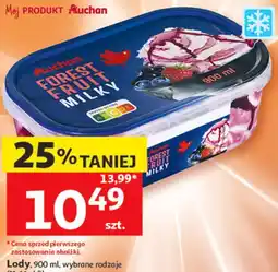 Auchan Lody, 900 ml, wybrane rodzaje oferta
