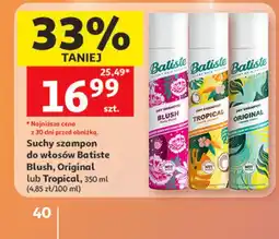 Auchan Suchy szampon do włosów Batiste Blush, Original lub Tropical oferta