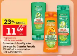 Auchan Szampon lub odżywka do włosów Garnier Fructis 200-400 ml, wybrane rodzaje oferta