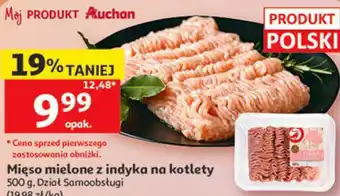 Auchan Mięso mielone z indyka na kotlety oferta