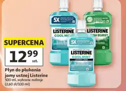 Auchan Płyn do płukania jamy ustnej Listerine 500 ml, wybrane rodzaje oferta
