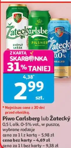 Auchan Piwo Carlsberg lub Žatecký oferta