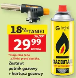 Auchan Zestaw: palnik gazowy + kartusz gazowy oferta