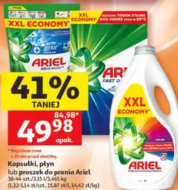 Auchan Kapsułki, płyn lub proszek do prania Ariel oferta