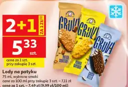 Auchan Lody na patyku 75 ml, wybrane smaki oferta