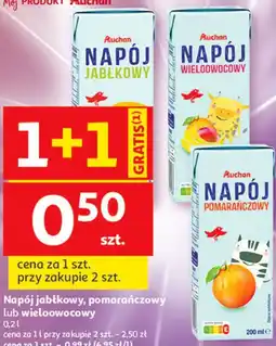 Auchan Napój jabłkowy, pomarańczowy lub wieloowocowy Auchan oferta