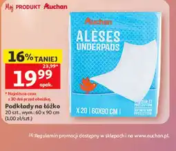 Auchan Podkłady na łóżko 20 szt., wym.: 60 x 90 cm oferta