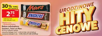 Auchan Baton czekoladowy Snickers, Twix lub Mars oferta