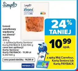 Carrefour Łosoś sałatkowy wędzony na zimno* SIMPL oferta