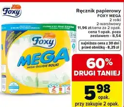 Carrefour Market Ręcznik papierowy FOXY MEGA 2 rolki 2-warstwowy oferta