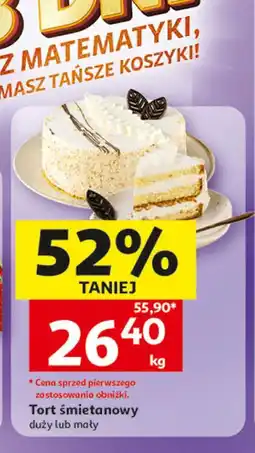 Auchan Tort śmietanowy duży lub mały oferta