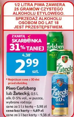 Auchan Piwo Carlsberg lub Žatecký oferta