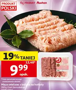 Auchan Mięso mielone z indyka na kotlety Auchan oferta