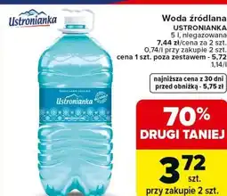 Carrefour Woda źródlana USTRONIANKA oferta