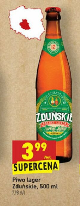 Biedronka Piwo 1 BTL 500 ML oferta