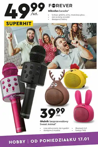 Biedronka Głośnik bluetooth abs-100 rabbit pinky 1 SZT oferta