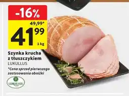 Intermarche Szynka krucha z tłuszczykiem Lukullus oferta
