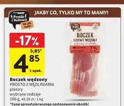 Intermarche Boczek wędzony PROSTO Z WĘDLINIARNI plastry oferta
