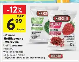 Intermarche Owoce liofilizowane Kresto malina grys oferta