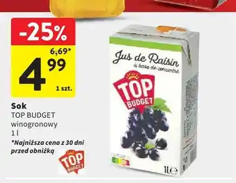 Intermarche Sok winogronowy Top Budget oferta