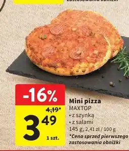 Intermarche Mini pizza MAXTOP z salami oferta