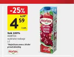 Intermarche Sok 100% jabłko wiśnia Hortex oferta
